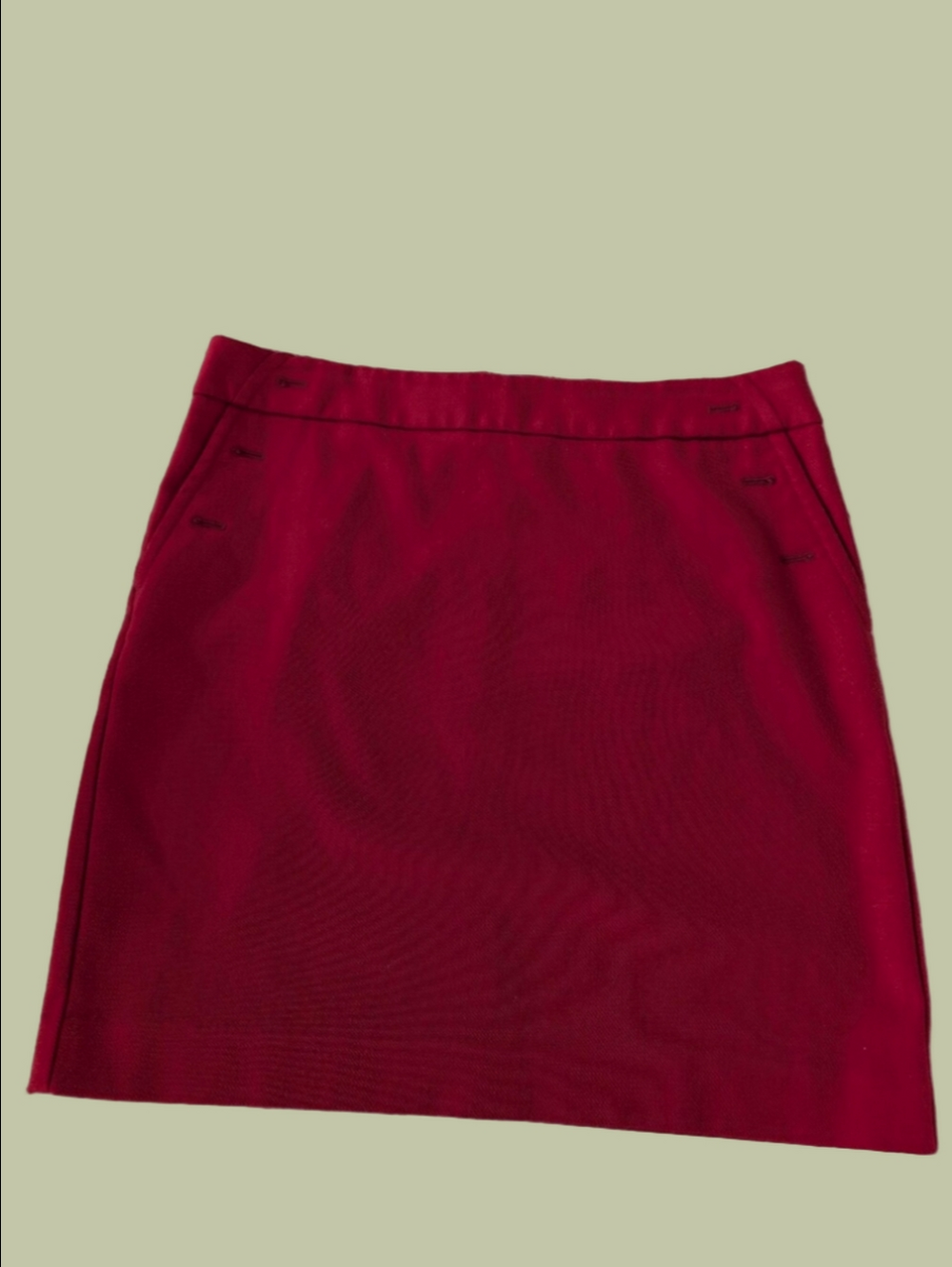 LOFT Cassic Red Mini Skirt Pencil Style Size 10